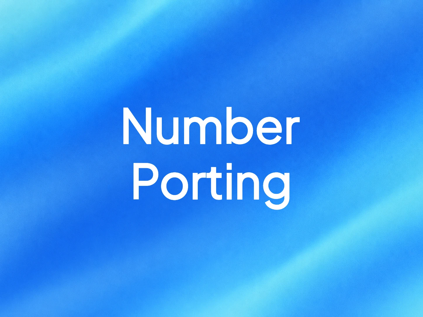 Number Porting