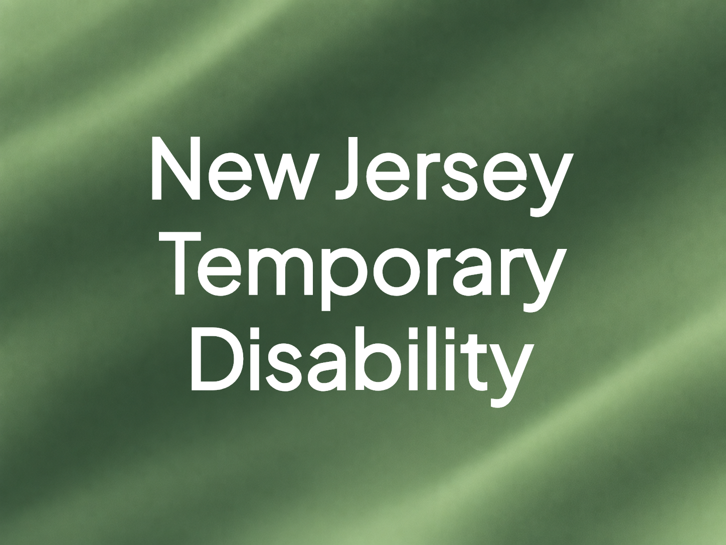 New Jersey Temporary Disability