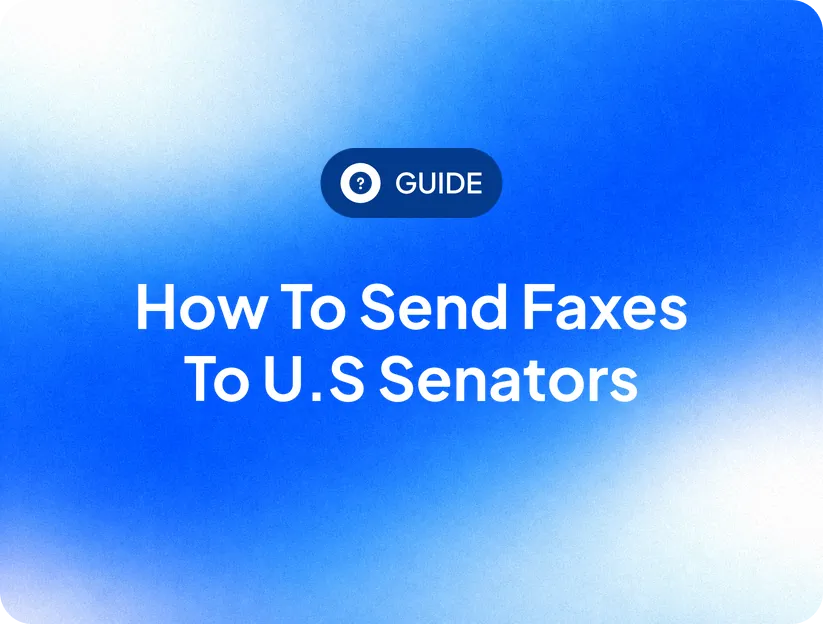 How to Send Faxes to U.S Senators