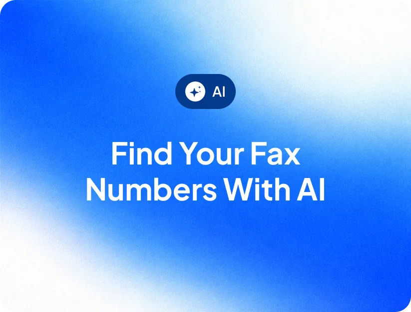 Find Your Fax Numbers with AI