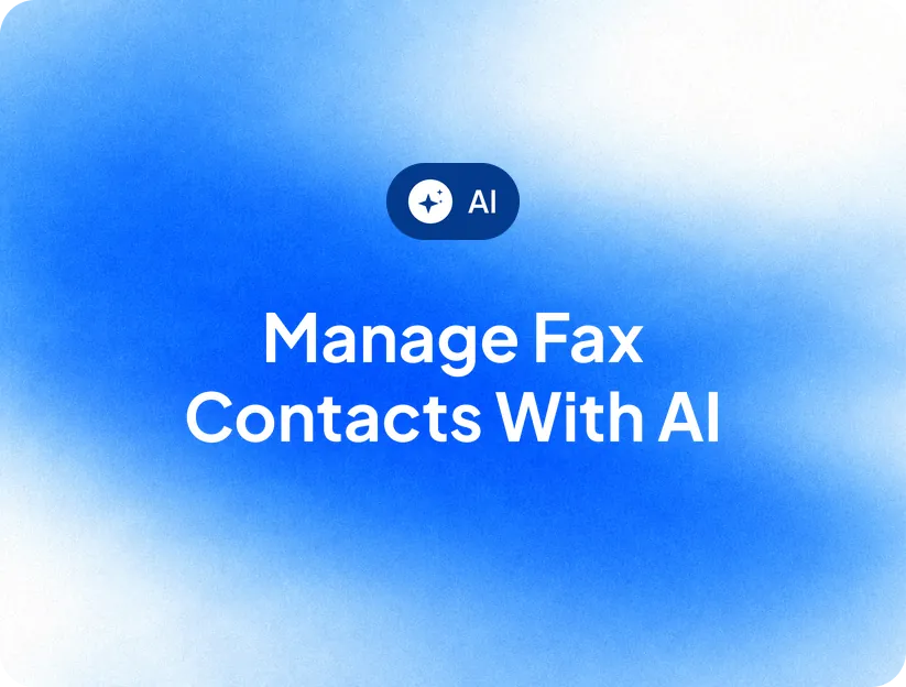 Manage Fax Contacts with AI