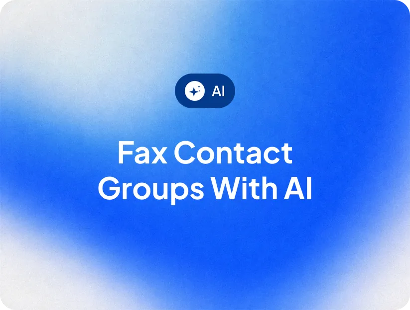 Fax Contact Groups with AI