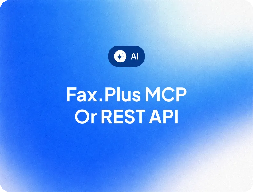 Fax.Plus MCP or REST API