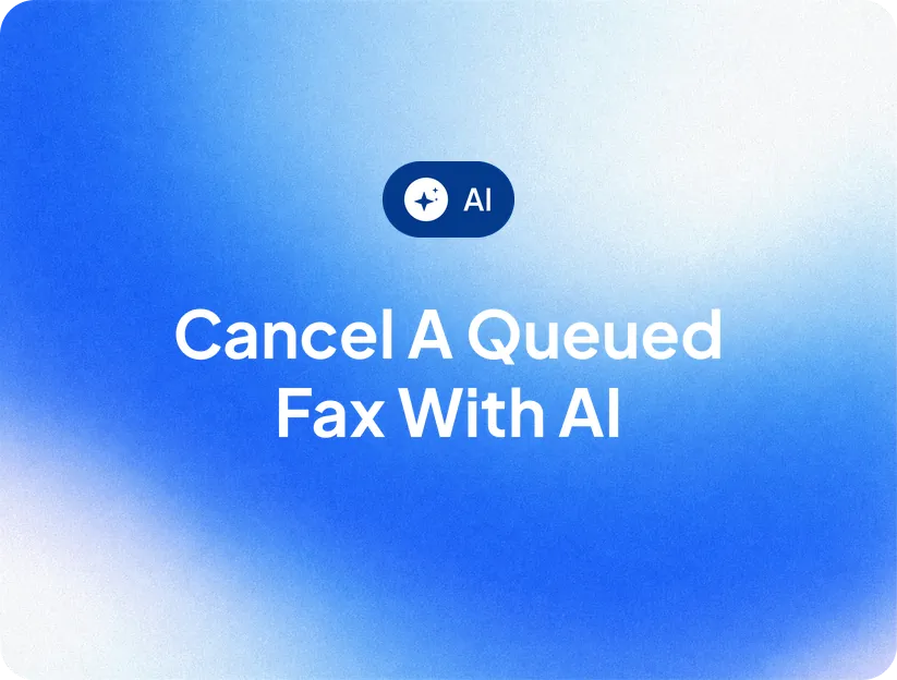 Cancel a Queued Fax with AI