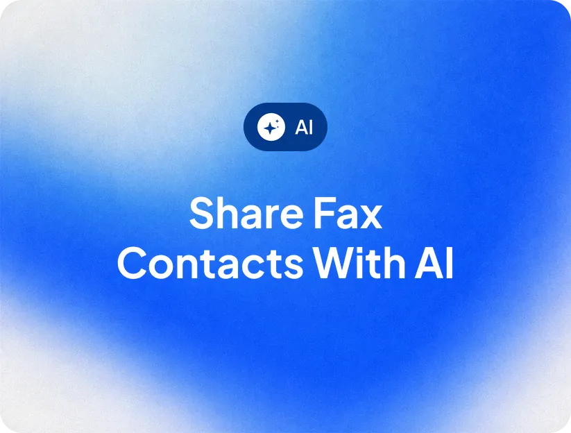 Share Fax Contacts with AI