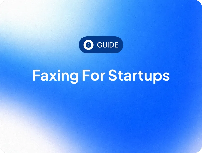 Online Fax for Startups