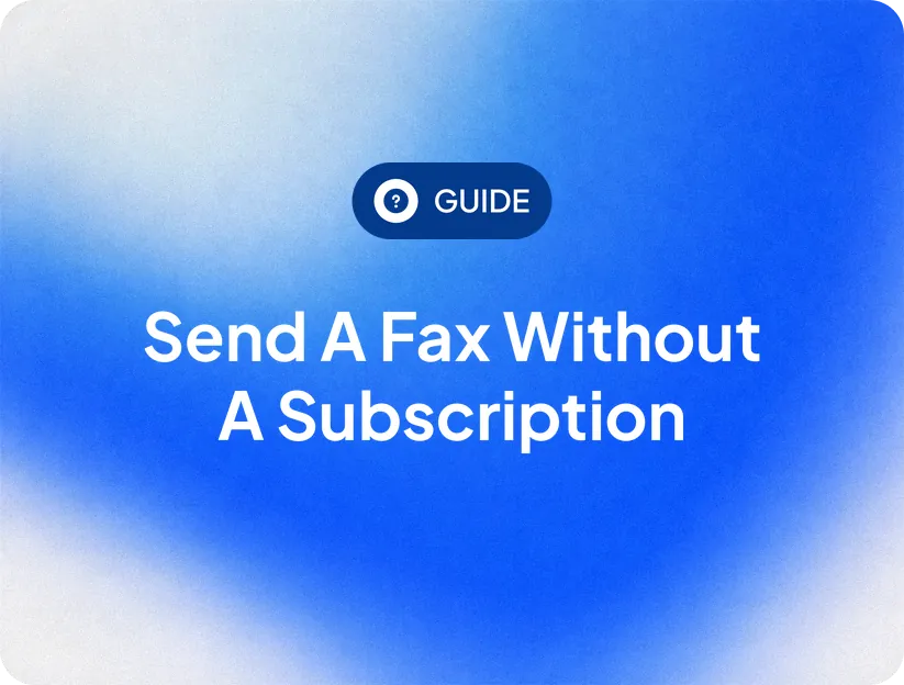 Send a fax without a subscription