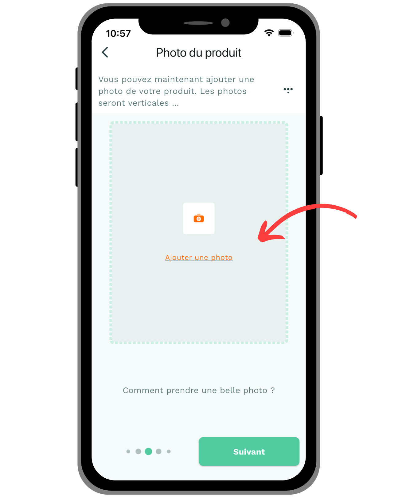 e clique sur "Ajouter une photo" sur Casamiam