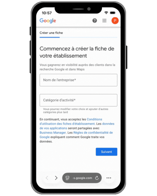 Je recherche mon établissement et je le sélectionne