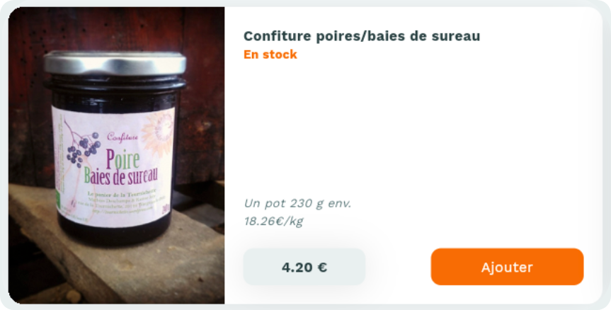 Fiche produit Casamiam : Confiture de poires