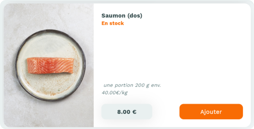 Fiche produit Casamiam : Dos de saumon