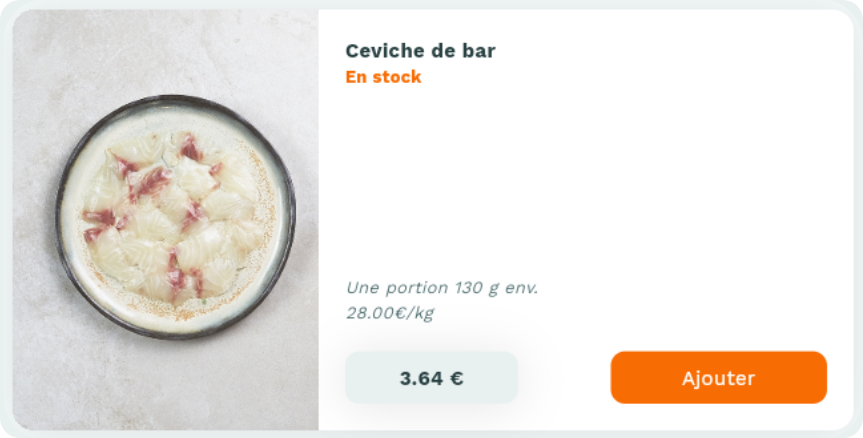 Fiche produit Casamiam : Ceviche de bar