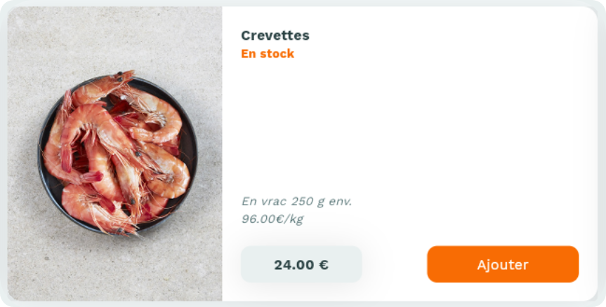 Fiche produit Casamiam : Crevettes