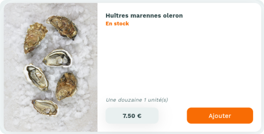 Fiche produit Casamiam : Huîtres d'Oléron