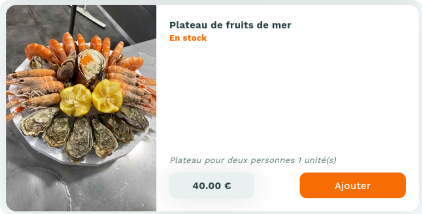 Fiche produit Casamiam : Plateau de fruits de mer