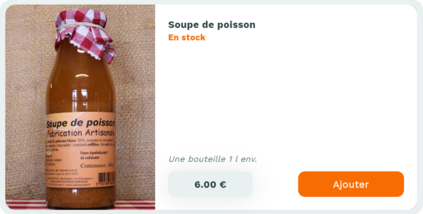 Fiche produit Casamiam : Soupe de poisson