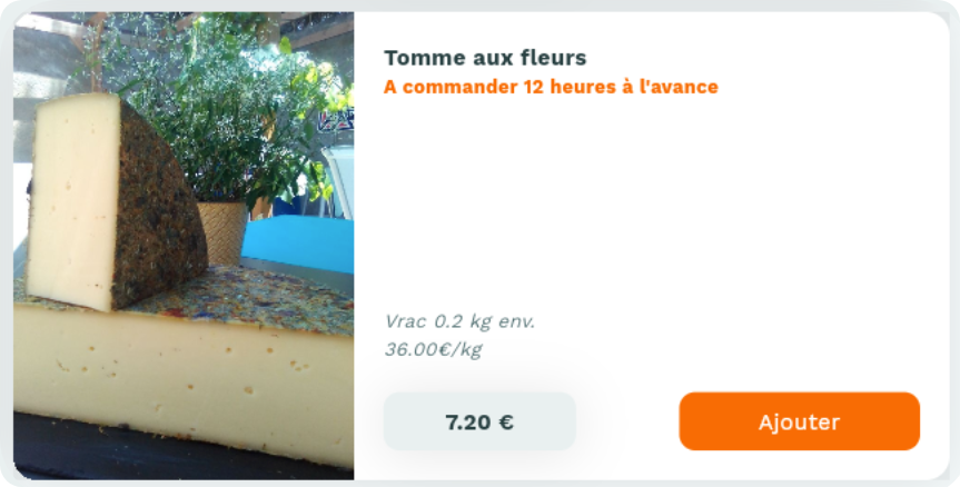 Fiche produit Casamiam : Tomme aux fleurs