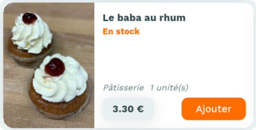 Fiche produit Casamiam : Le baba au rhum
