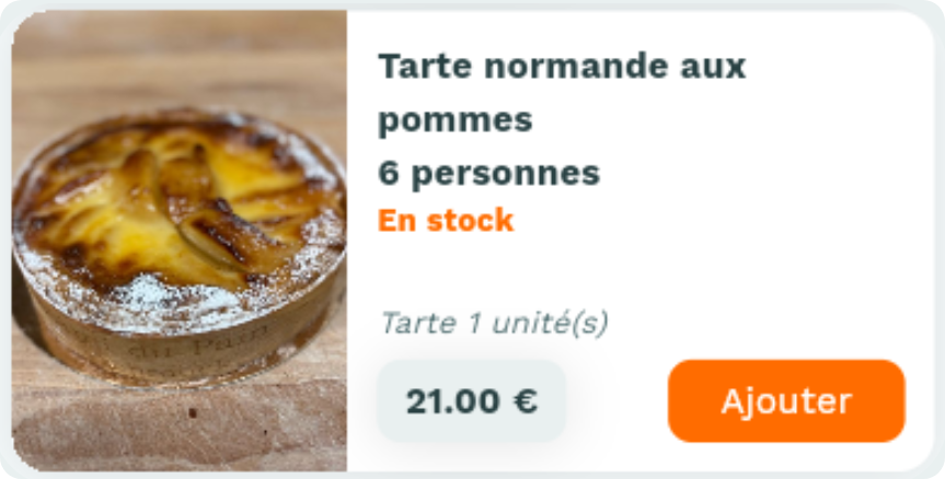Tarte normande aux pommes 6 personnes