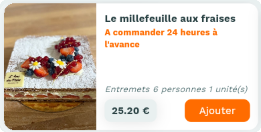 Fiche produit Casamiam : Le millefeuille aux fraises