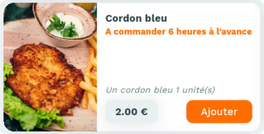 Fiche produit Casamiam : Cordon bleu