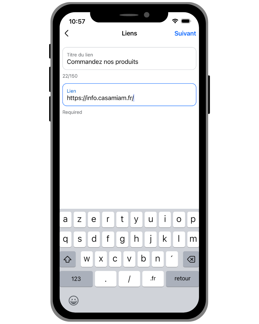 Je donne un titre et je copie mon URL