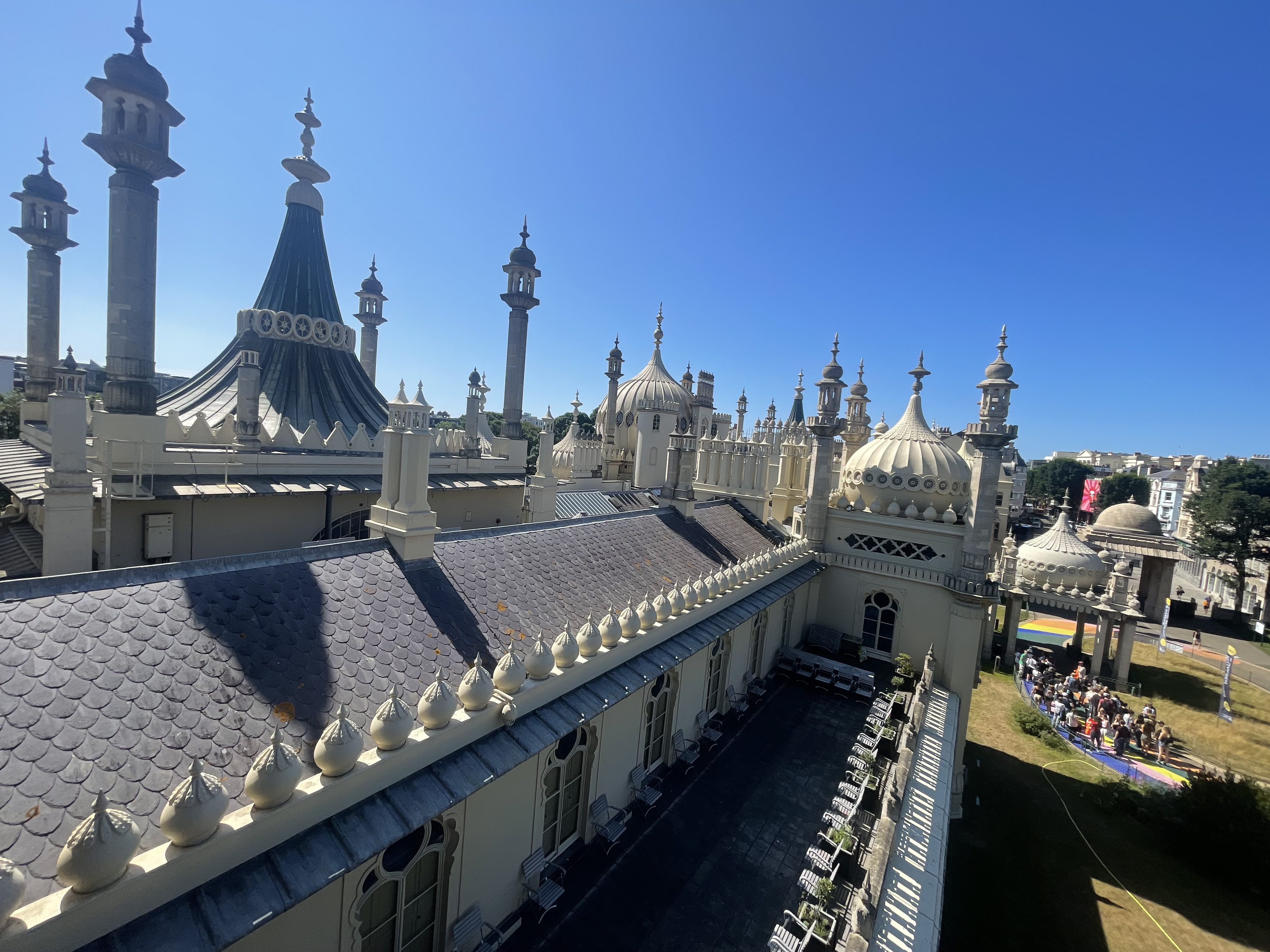 Rooftop detail during heritage decoration at Brighton Pavilion