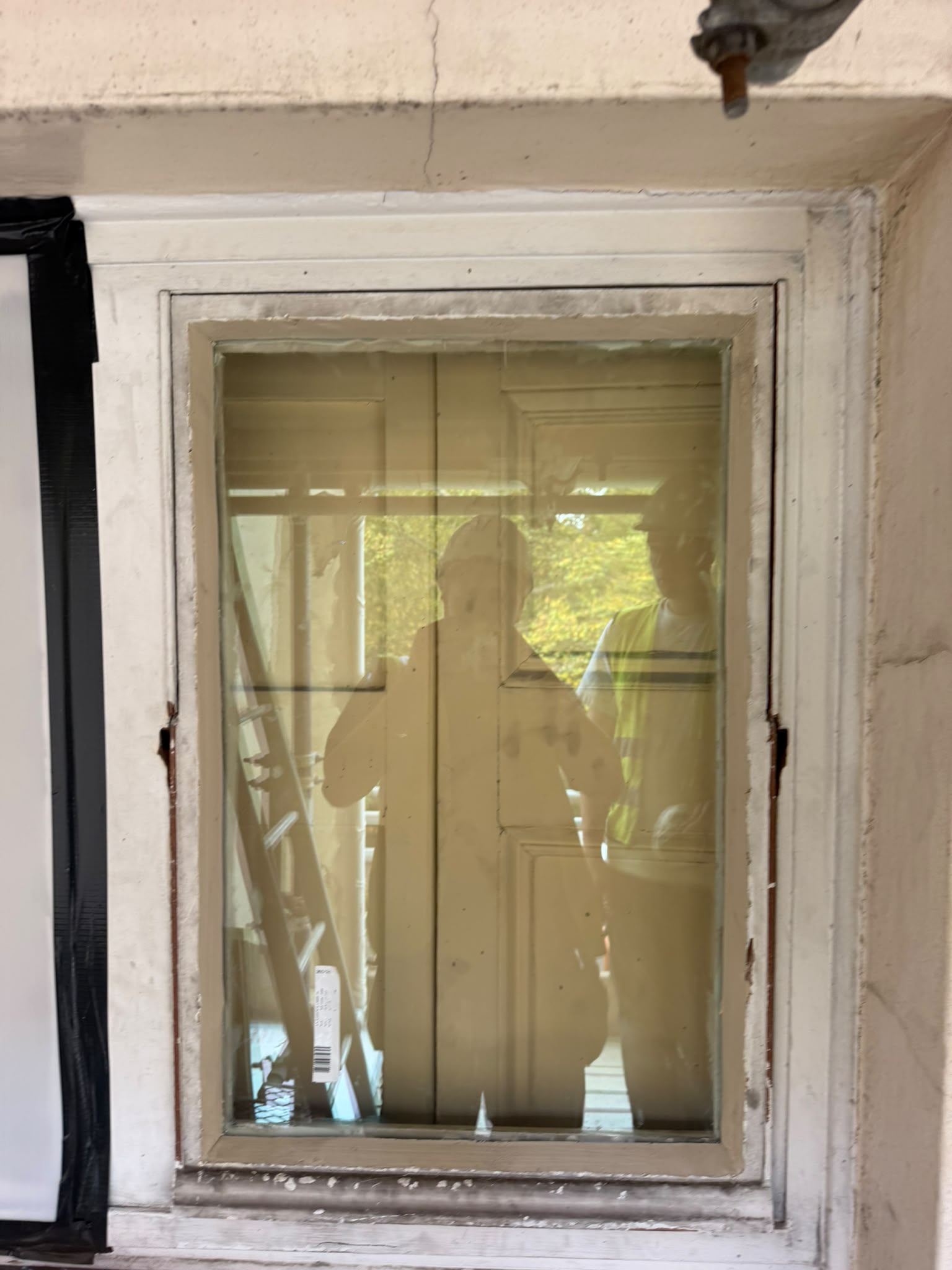 Heritage window glazing replacement in progress, London