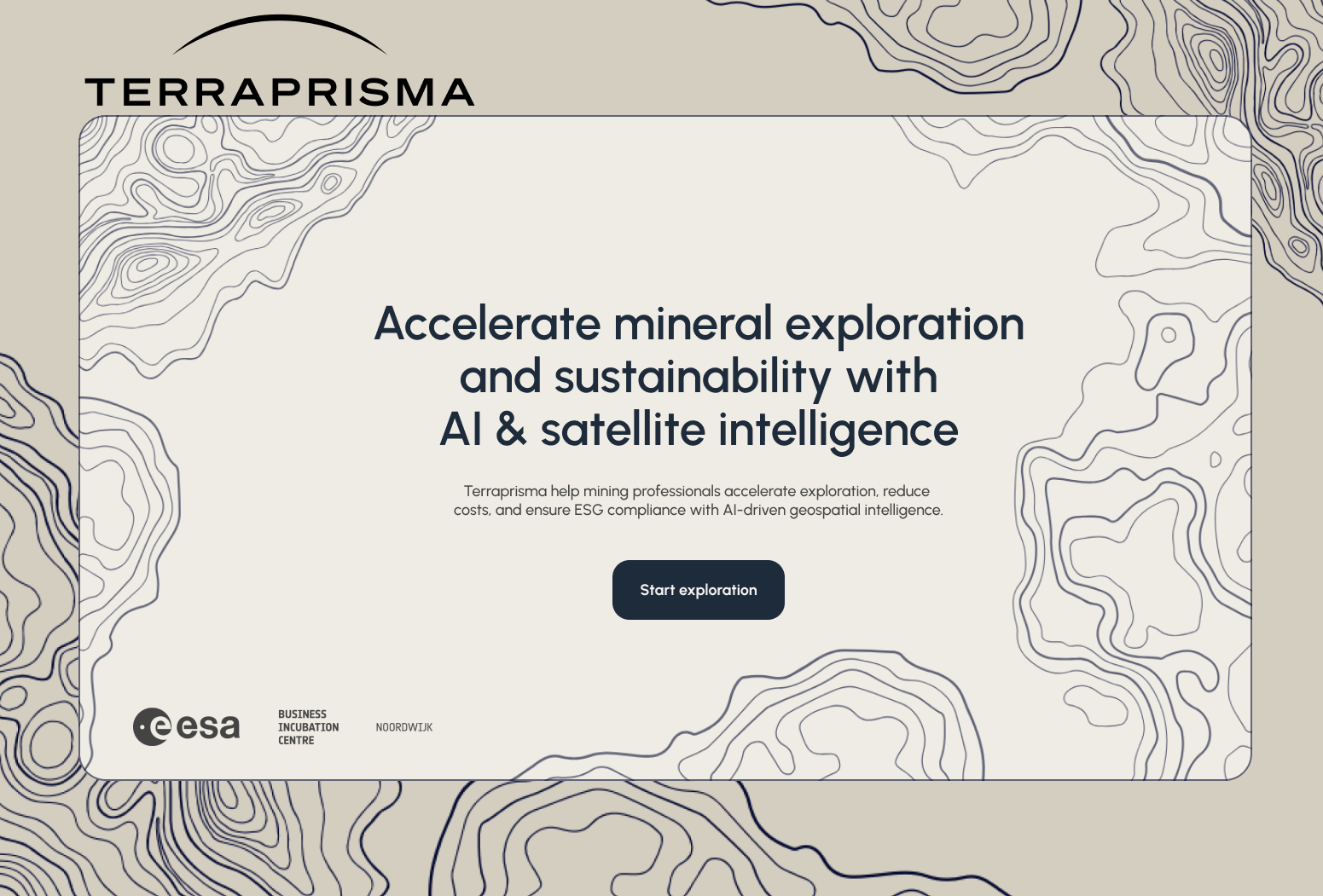 Web design of a B2B technical solution - Terraprisma