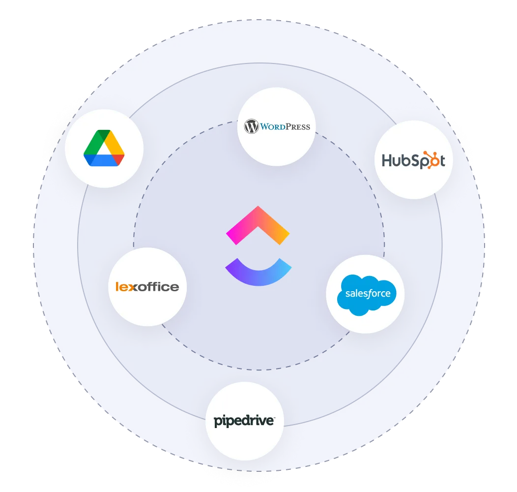 clickup logo circle