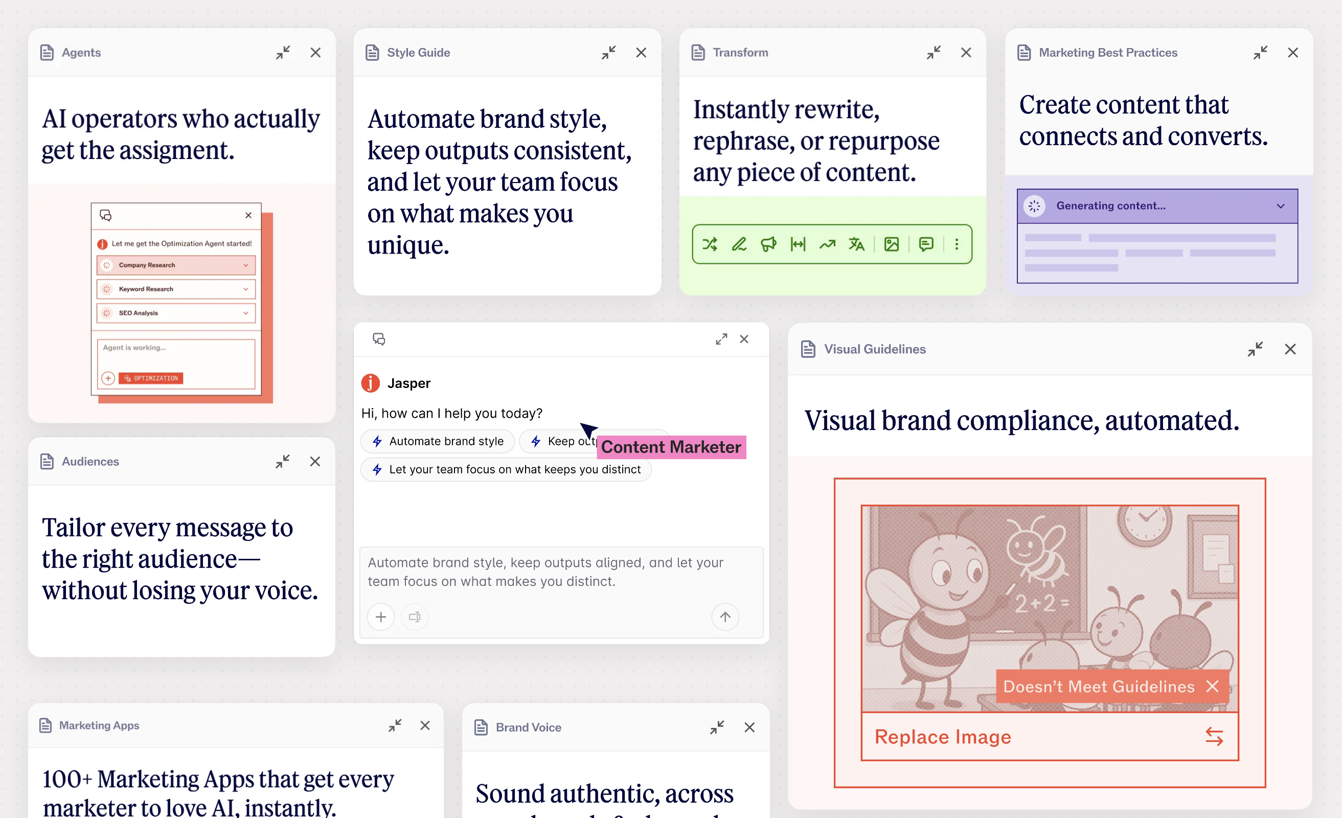 Overview of Jasper website