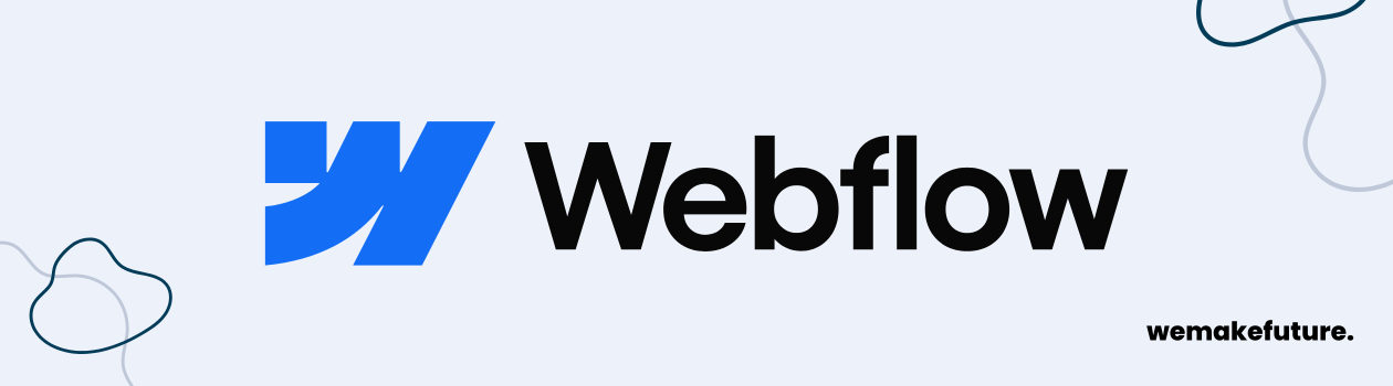 A header with the logo of Webflow.