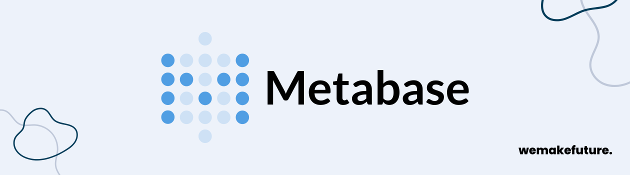 A header with the logo of Metabase.