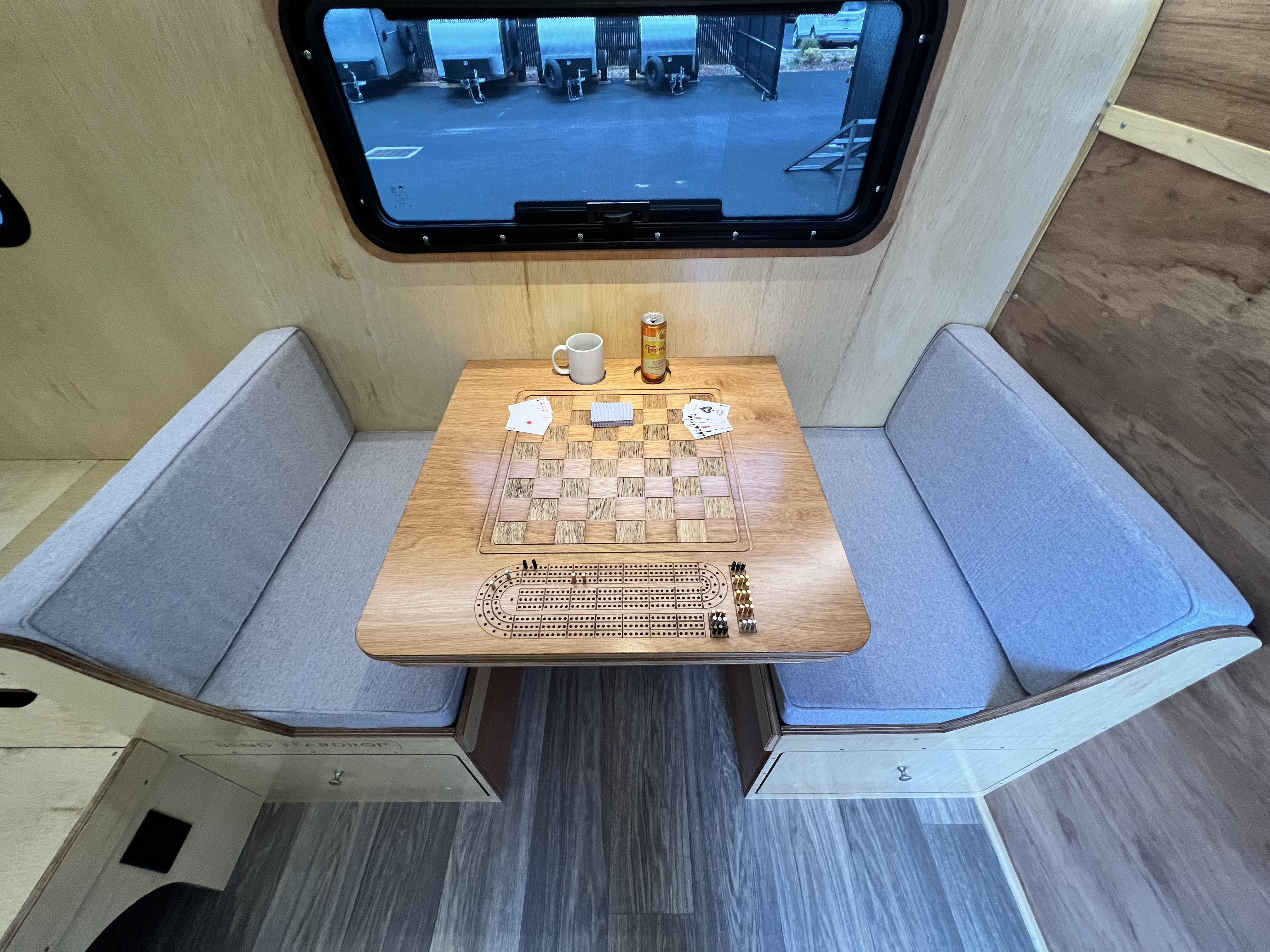 Upgraded Gaming Table for Tallboy Couples Dinette Configuration 