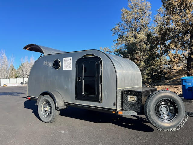 2024 Used 5x10 Teardrop with slide back bunk 