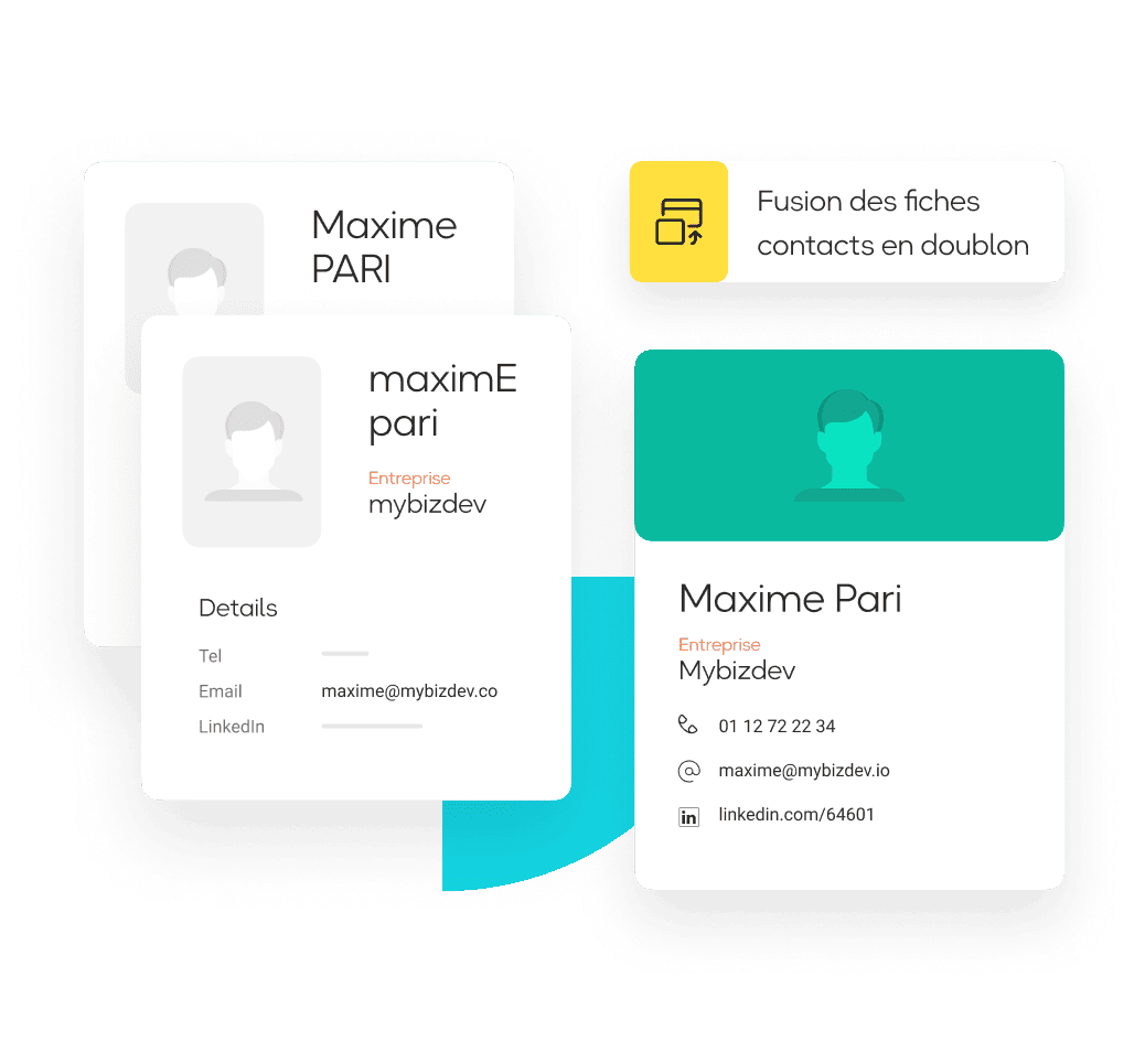 Detection and merging of duplicate B2B contacts