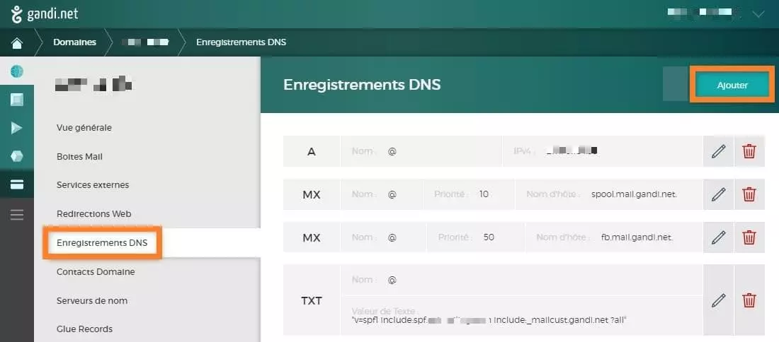 enregistrements DNS