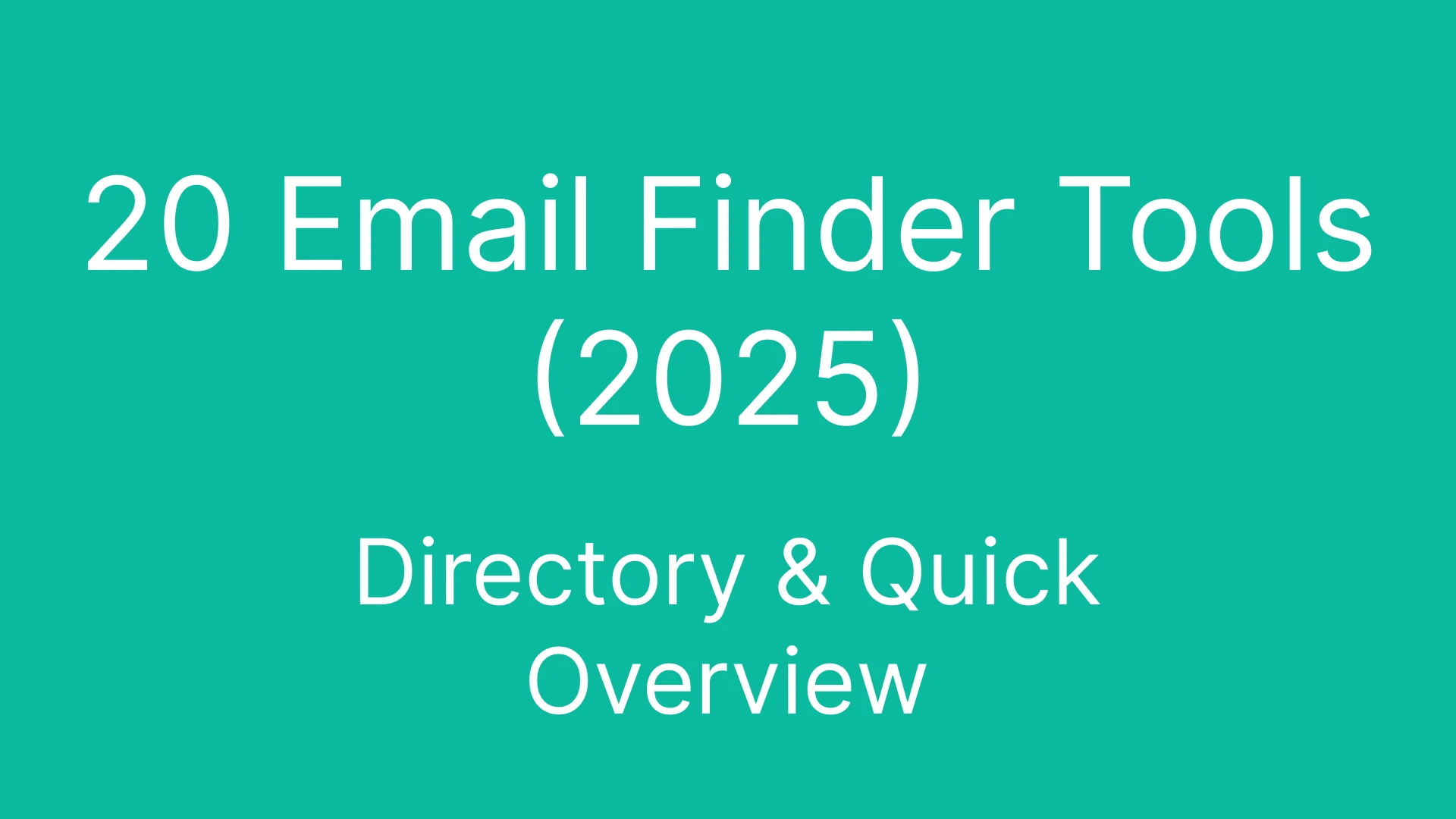 The 20 best Email Finders and B2B data enrichment tools