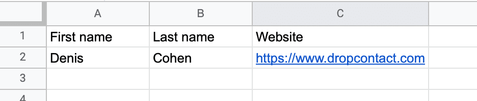 Email Enrichment Dropcontact