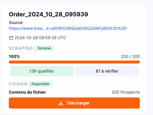 Exportation des contacts en fichier CSV