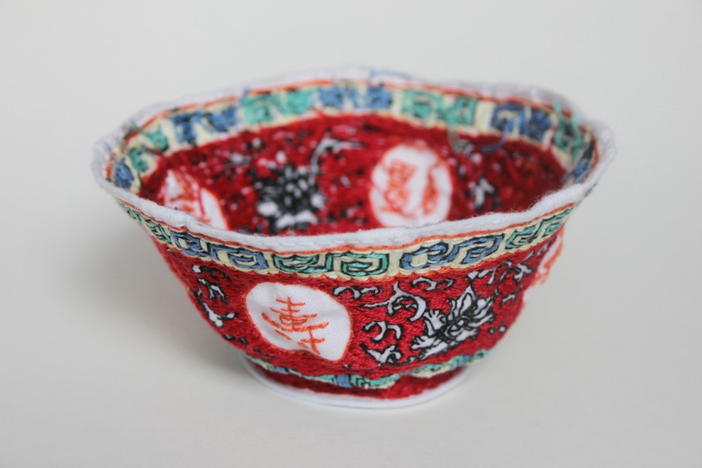 "Chinese Bowl" embroidery by Jessica So Ren Tang