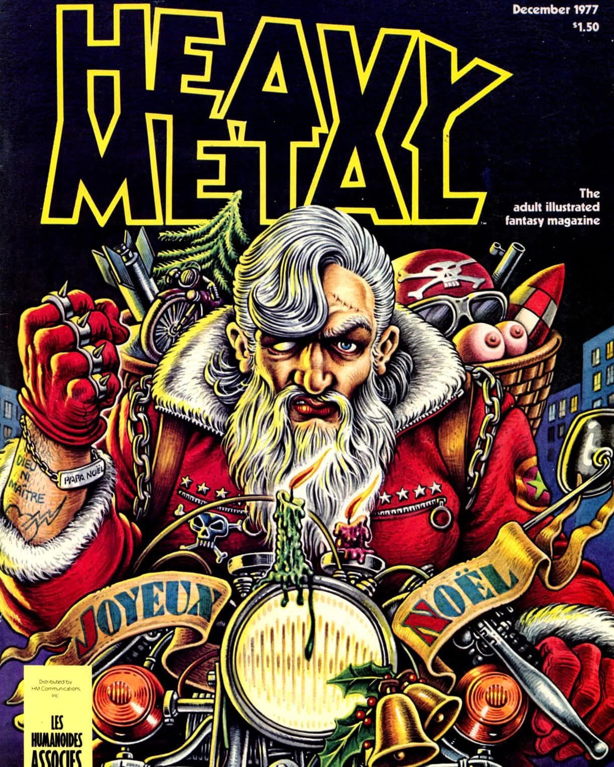 HEAVY METAL mag - December 1977 cover.