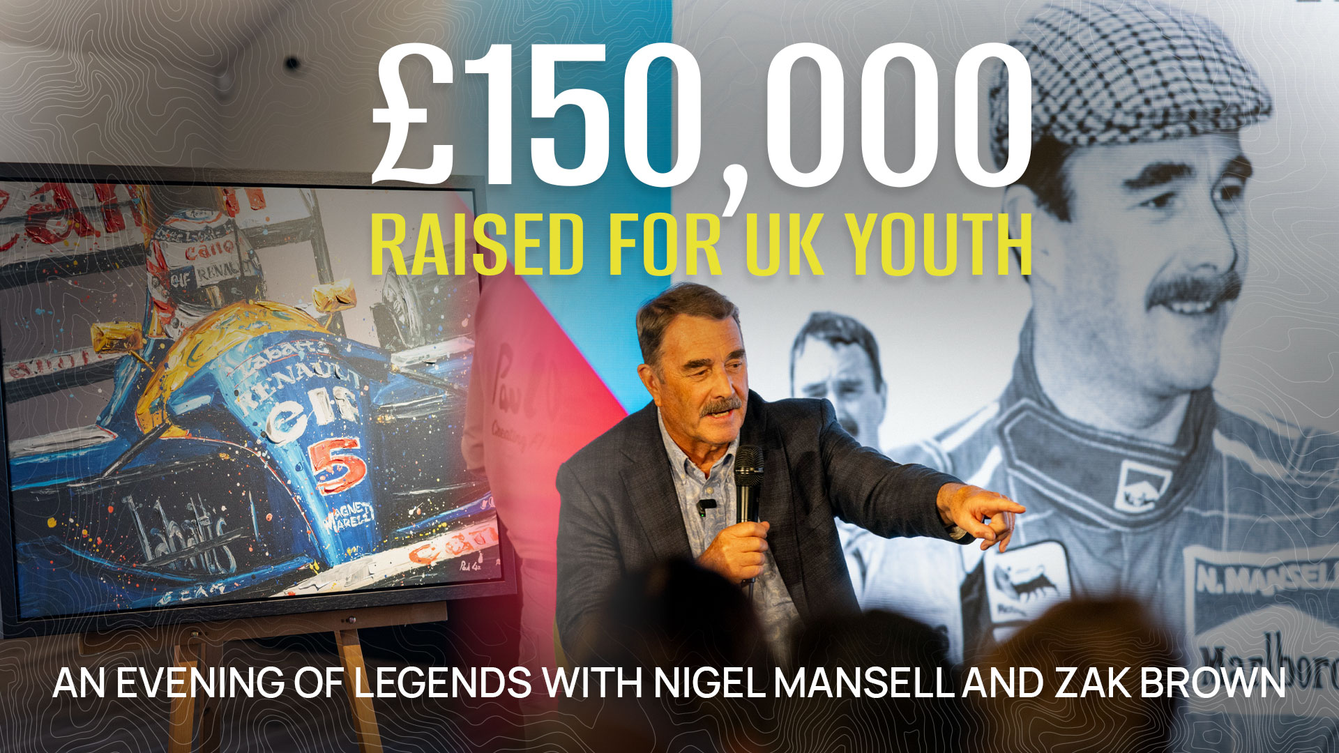 Supercar Driver Raises More Than £150,000 for UK Youth at Exclusive Nigel Mansell Evening