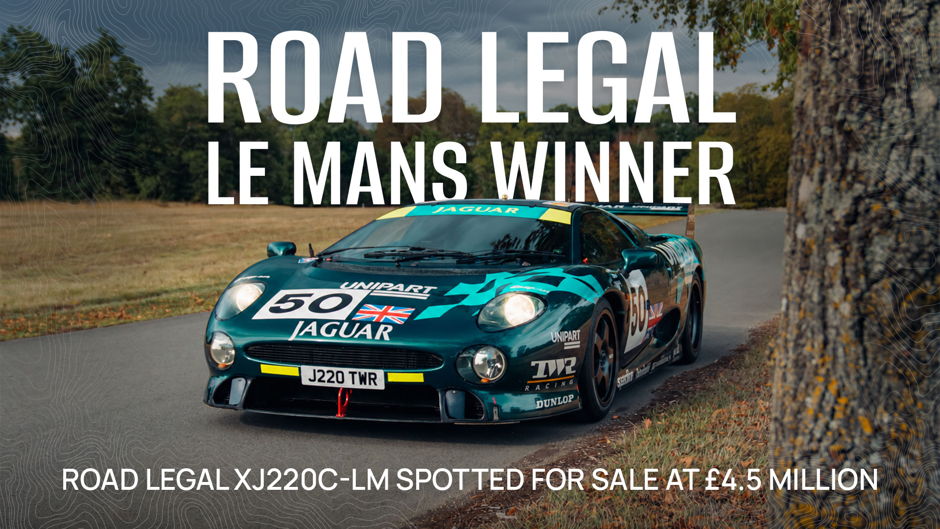 Road Legal, Le-Mans-Winning Jaguar XJ220C-LM Spotted for Sale