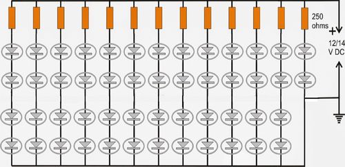 วิธีทำวงจรหลอดไฟ LED สำหรับรถยนต์