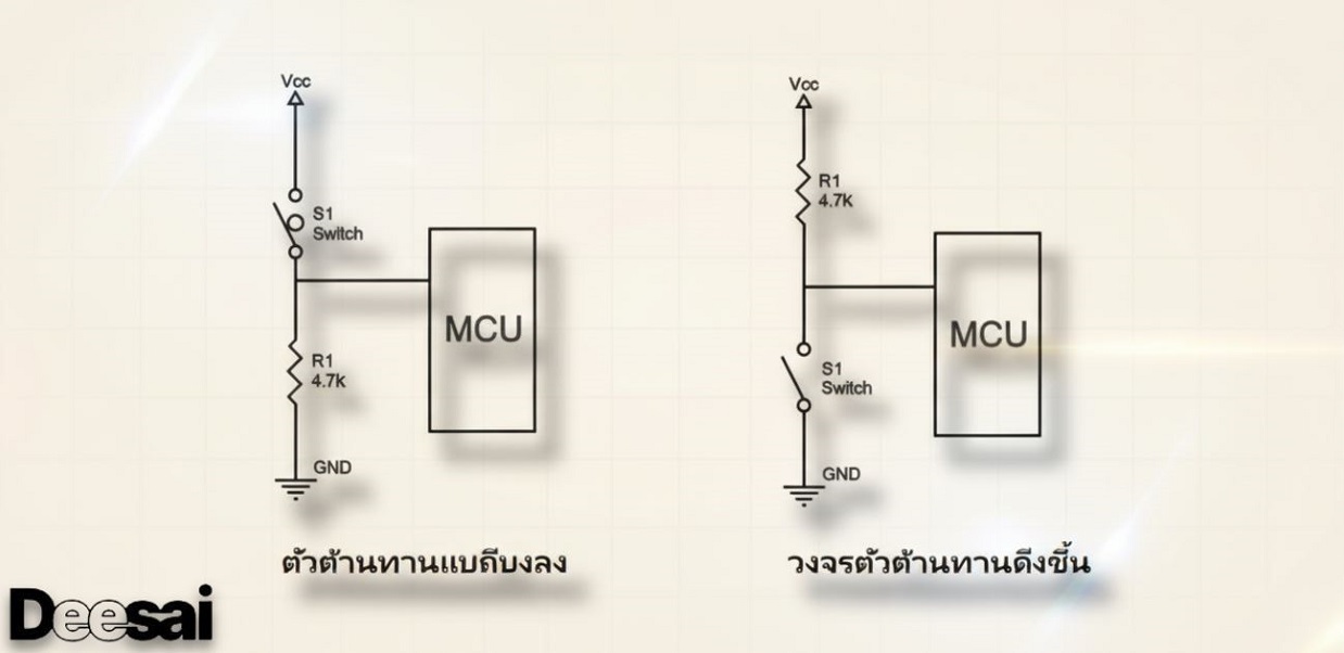 ตัวต้านทานแบบดึงขึ้นและดึงลง