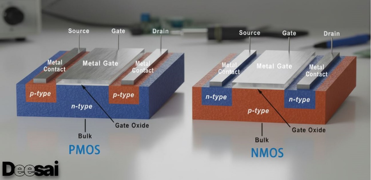 ความแตกต่างระหว่าง NMOS และ PMOS คืออะไร