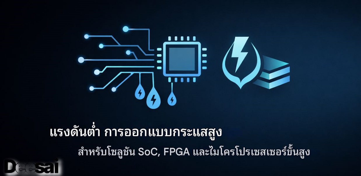 แรงดันไฟฟ้าต่ํา การออกแบบกระแสไฟสูงสําหรับโซลูชัน SoC, FPGA และไมโครโปรเซสเซอร์ขั้นสูง