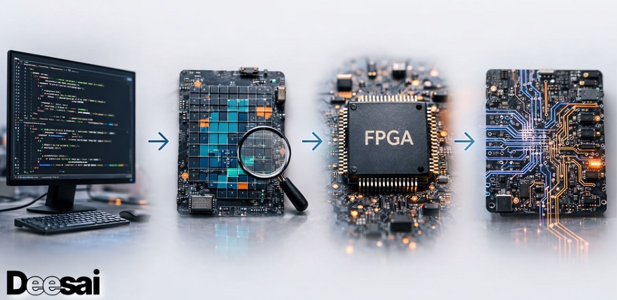 เส้นทางการสร้างวงจร FPGA: สังเคราะห์  ทำแผนผัง จัดวางและกำหนดเส้นทาง