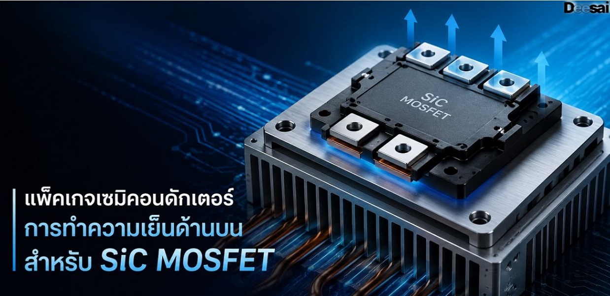 แพ็คเกจเซมิคอนดักเตอร์การทำความเย็นด้านบนสำหรับ SiC MOSFET